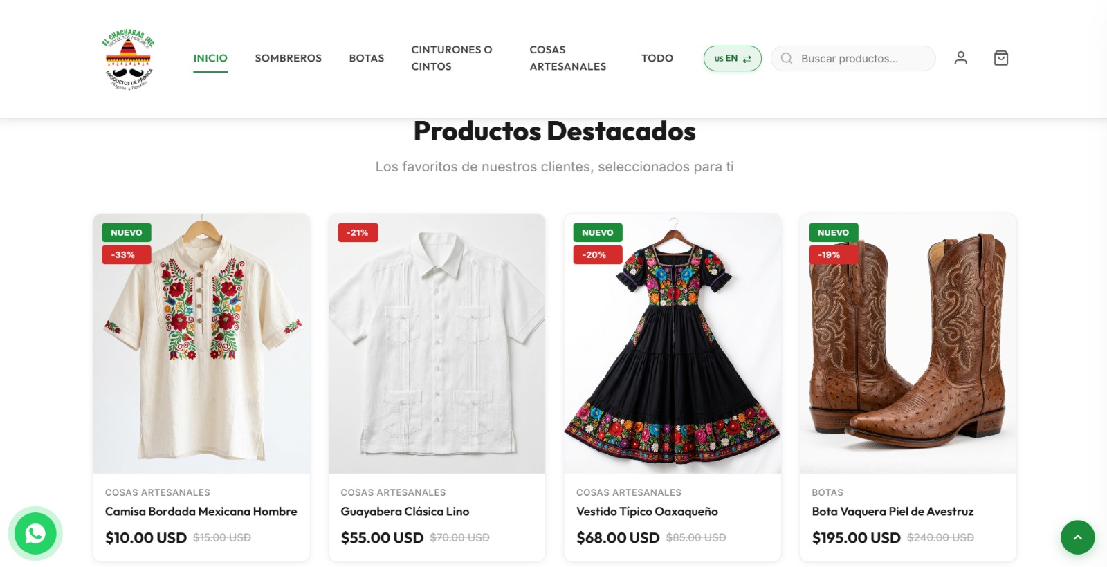 Productos Destacados El Chacharas Inc